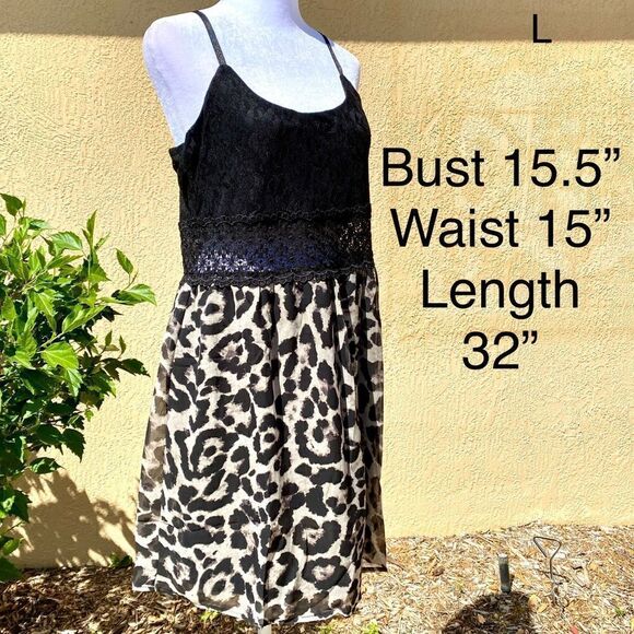 Chic Black and Tan Mini Dress - Picture 15 of 15